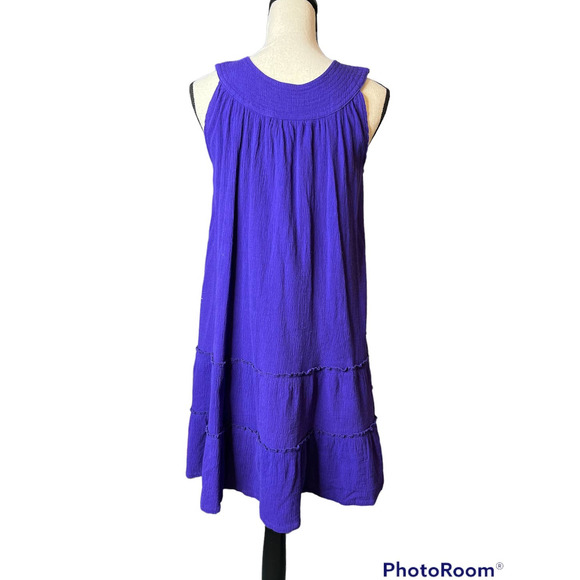 Anthony Richards Purple Mini Dress with Halter Neckline Size Small Petite - Picture 4 of 6